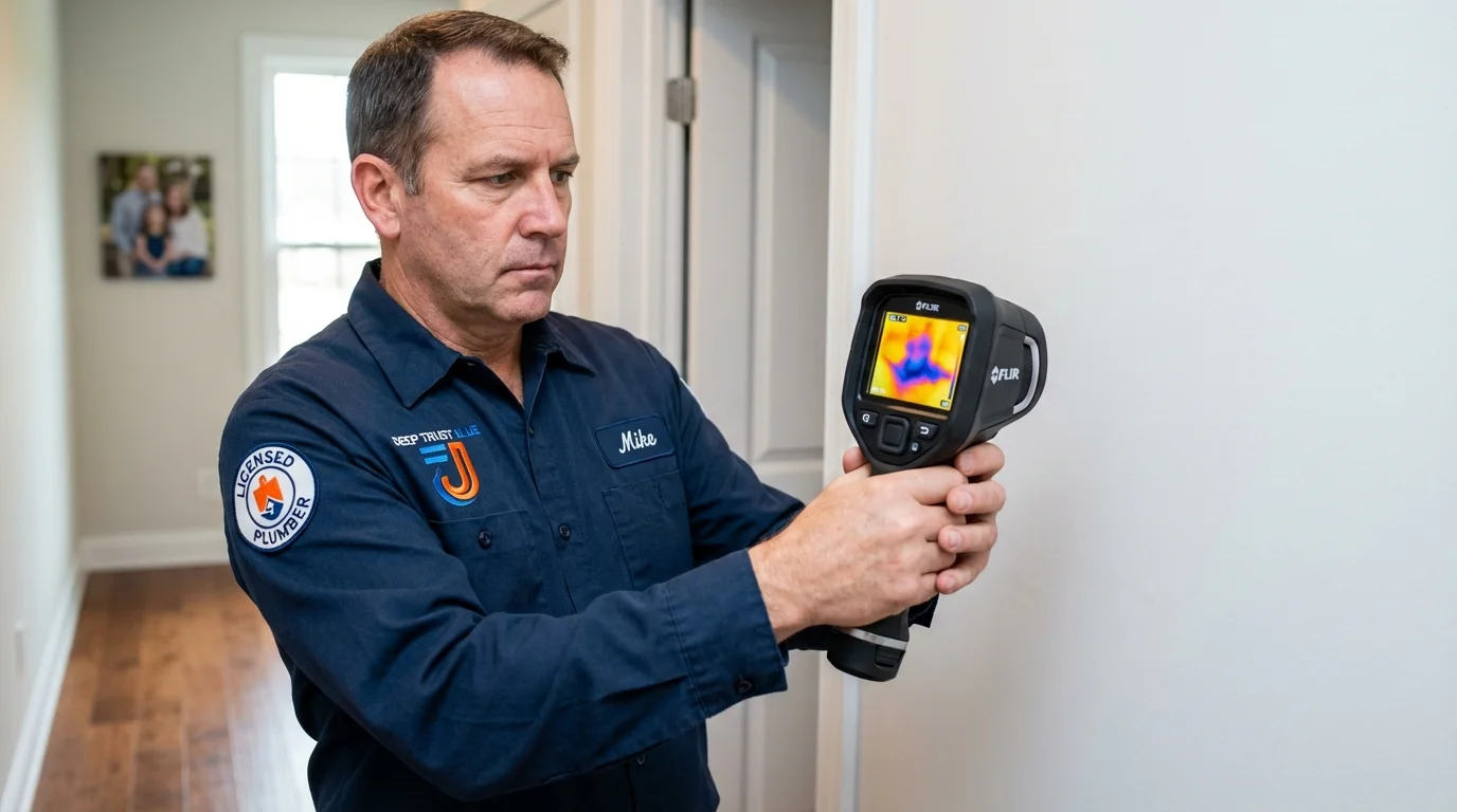 Thermal imaging leak detection by Johns Plumbing LLC in Union Hall